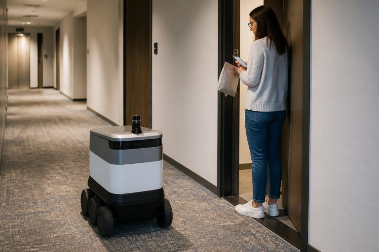 Indoor delivery robots face their hardest test at the door